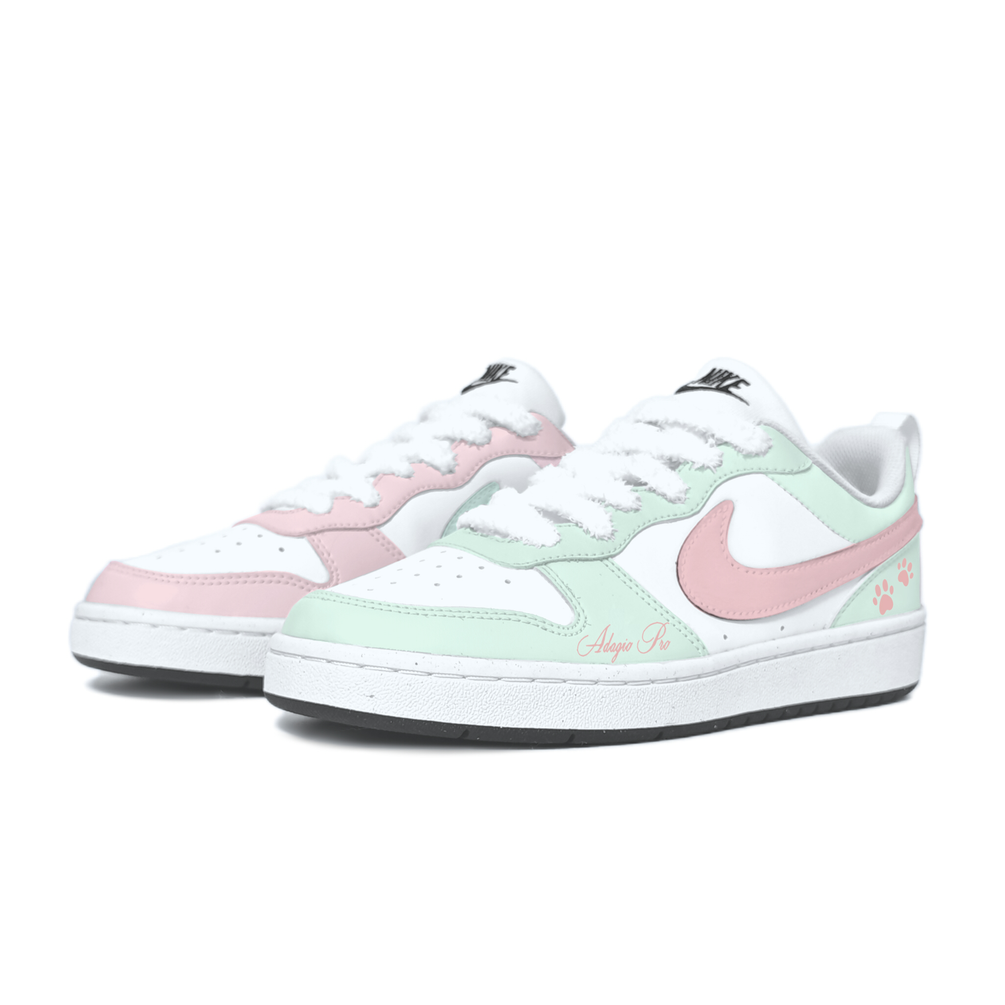 

Низкие детские кроссовки для скейтбординга Court Borough для подростков Nike, розовый/зеленый