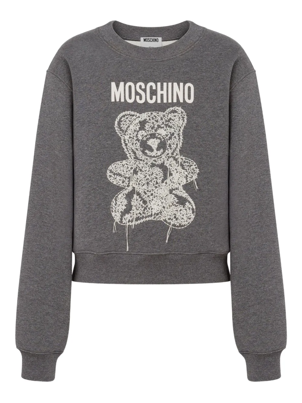 

Толстовка с вышивкой Moschino, серый