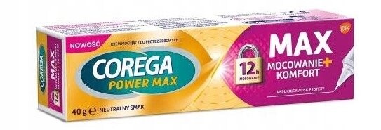 

Адгезивный крем для зубных протезов Corega, Power Max