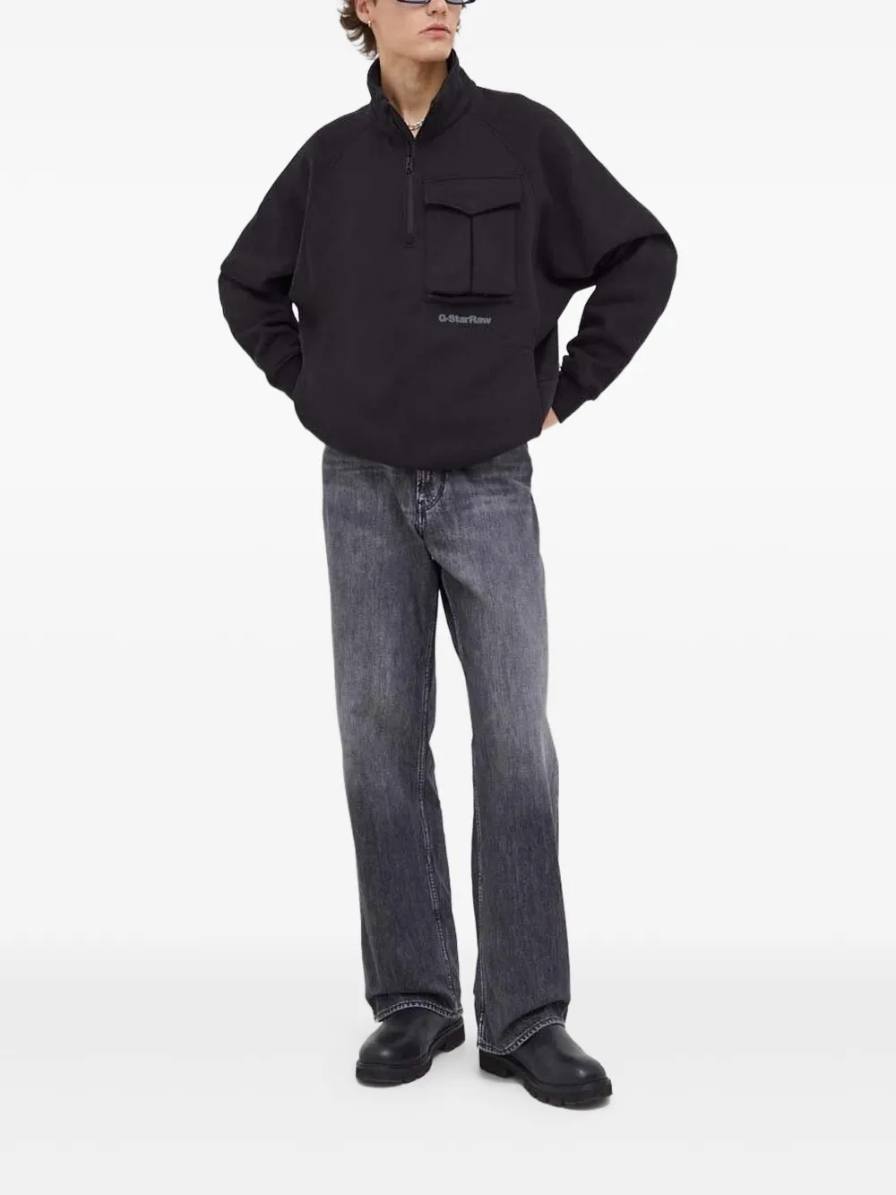 

Толстовка с воротником на молнии G-Star RAW, черный