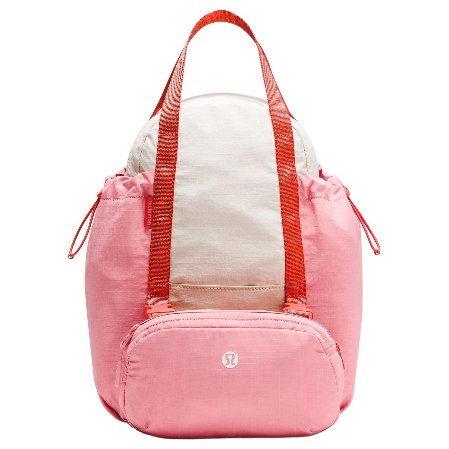 

Lululemon Нейлоновый рюкзак женский костяной белый и вишнёвый красный, Bone White & Cherry Red