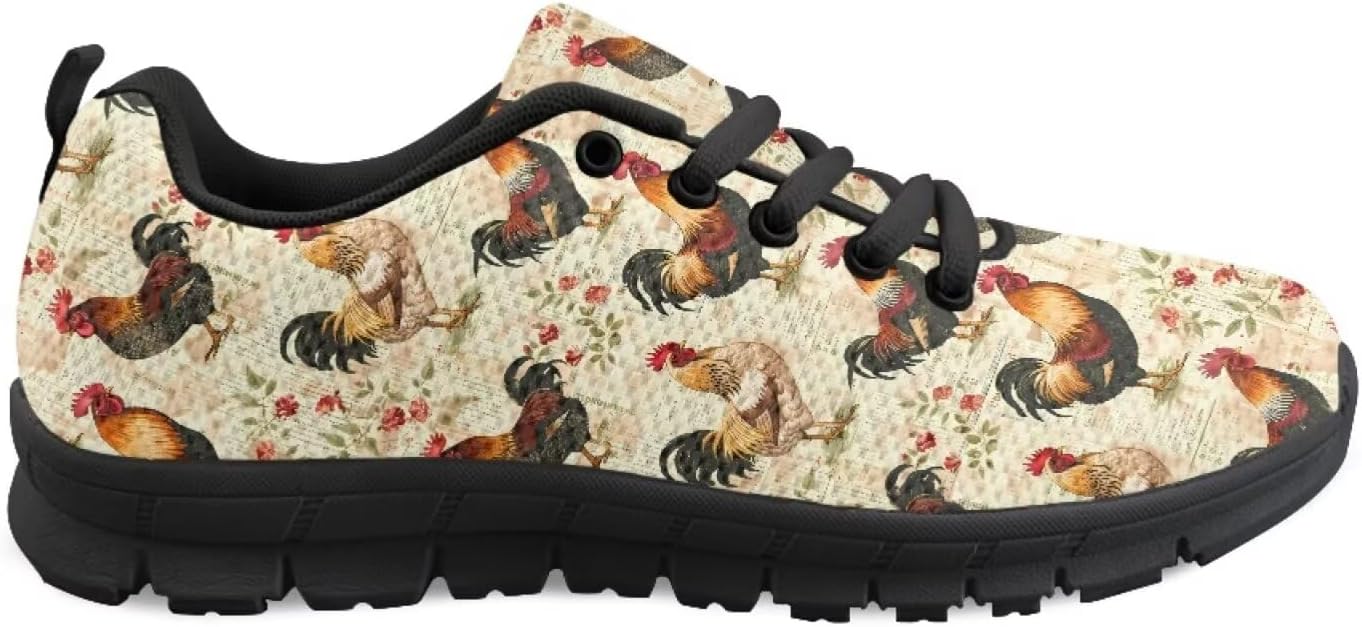 

Кроссовки с американским флагом для мужчин и женщин, кеды, обувь на 4 июля, легкие беговые и теннисные кроссовки для фитнеса Getelinseng, Vintage Chicken