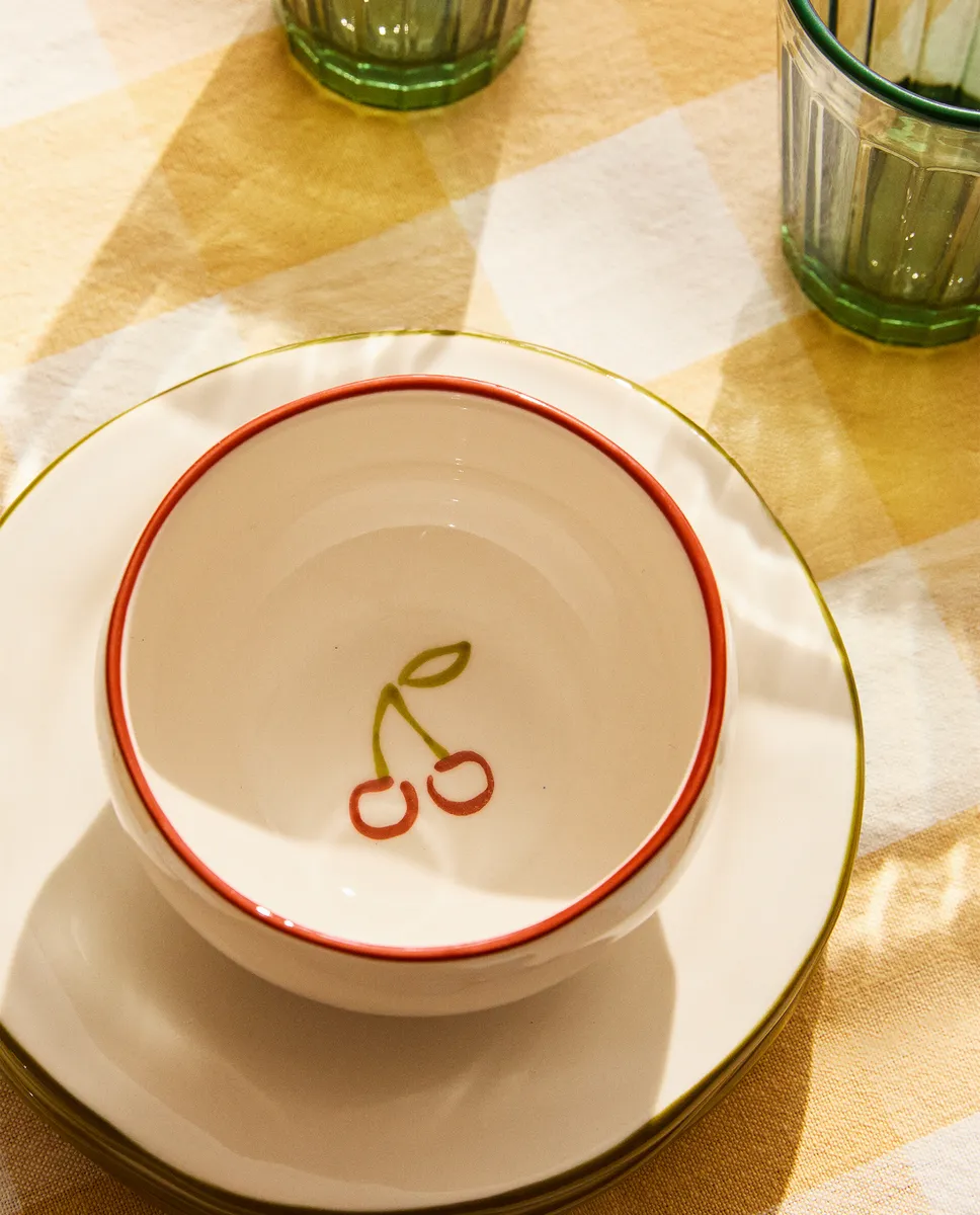 

Десертная тарелка с вишней Zara Home, цвет Copper