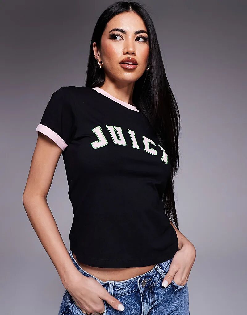 

Футболка с изображением звонаря Juicy Couture черного цвета