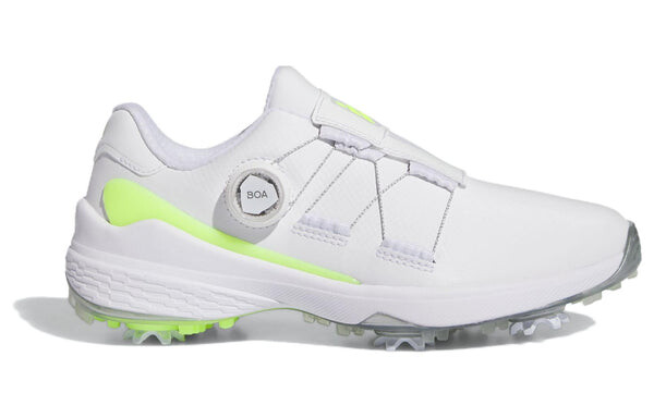 Кроссовки (WMNS) Adidas ZG23 BOA Lightstrike Golf Shoes 'Silver Metallic Gold Beam Pink', цвет dark silver metallic / solar gold / beam pink — фото 2
