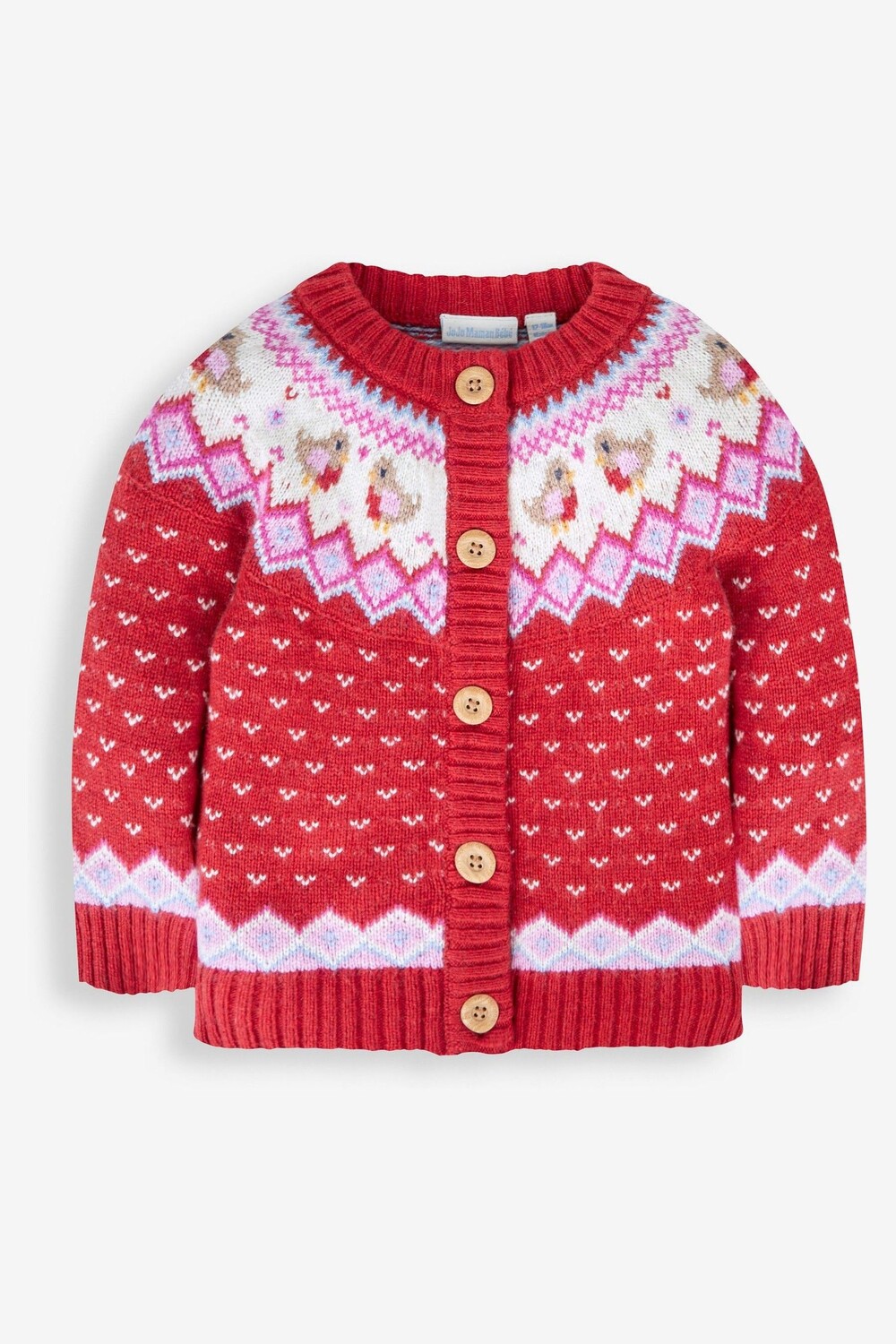 

Кардиган JoJo Maman Bébé Robin Fair Isle Jojo Maman Bébé, красный