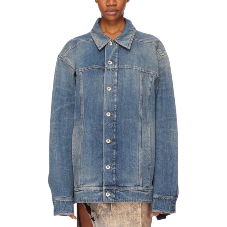 

Rick Owens DRKSHDW Джинсовая куртка оверсайз "Винтажный индиго", Blue