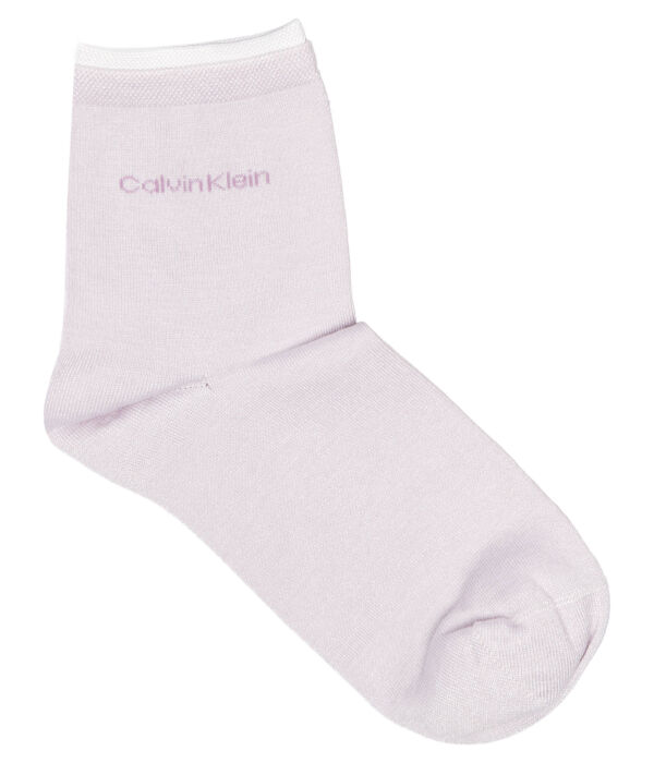 

Носки женские Calvin Klein с логотипом бренда 2 пары, белый/лавандовый