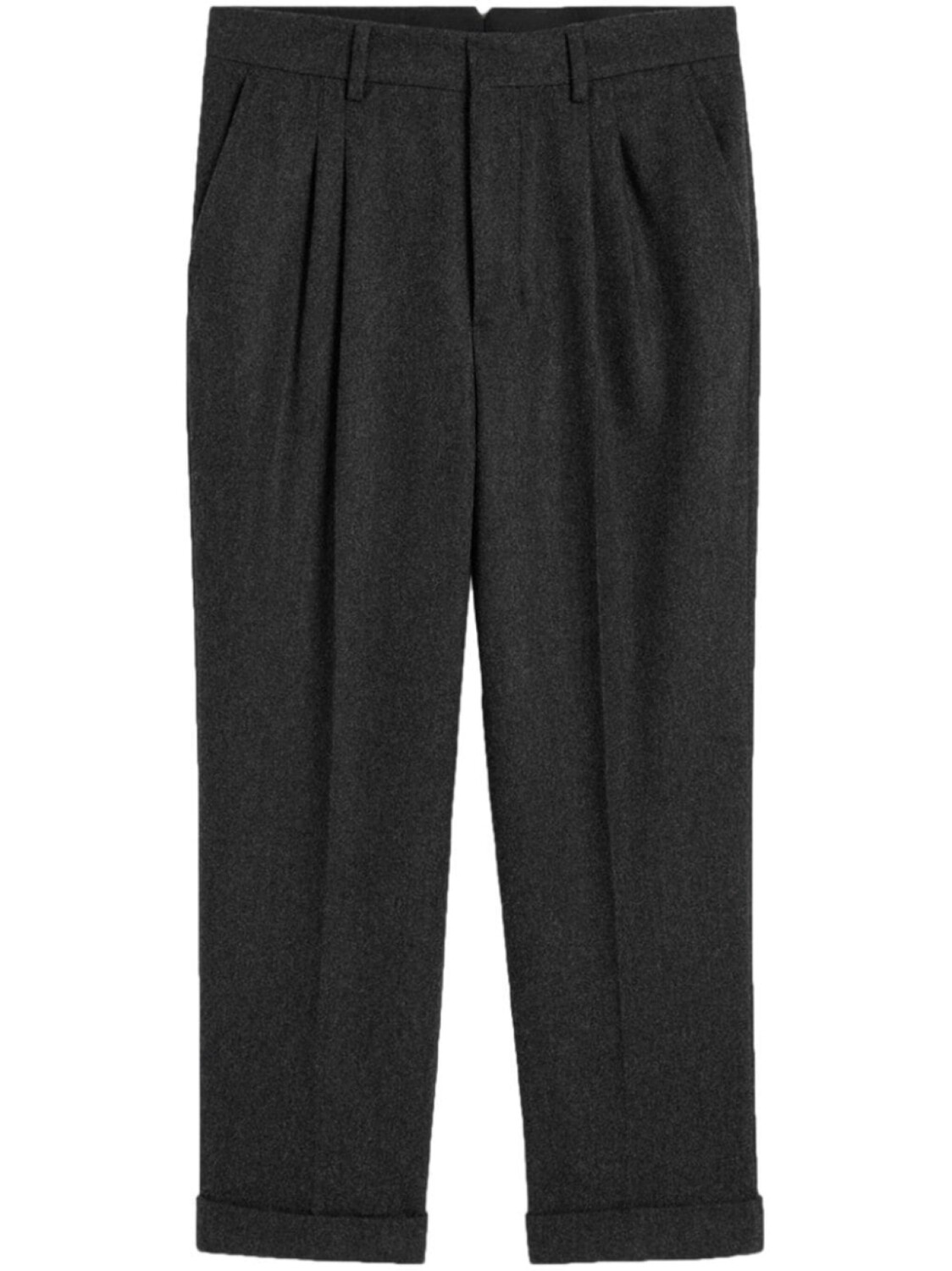 

AMI Paris укороченные брюки Carrot из шерсти, серый
