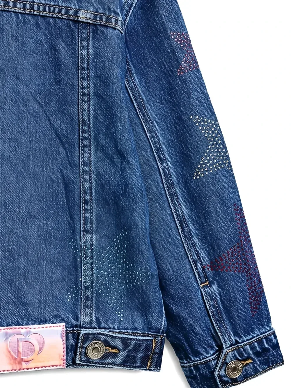 Джинсовая куртка со звездами Desigual, синий — фото 3