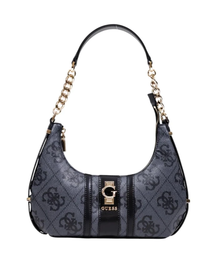 

Сумка с принтом, на молнии и с множеством карманов. Guess, серый