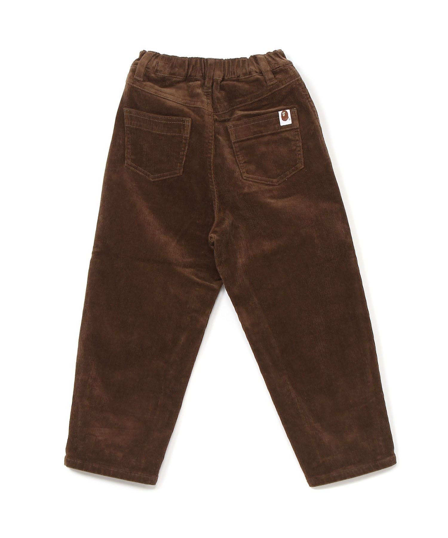 ОДНОТОЧЕЧНЫЕ ВЕЛЬВЕТОВЫЕ ИЗОГНУТЫЕ БРЮКИ A BATHING APE, BROWN — фото 2