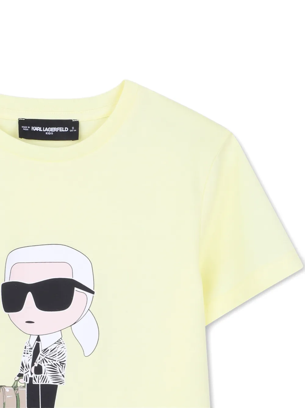 Футболка с принтом Karl Lagerfeld Kids, желтый — фото 3