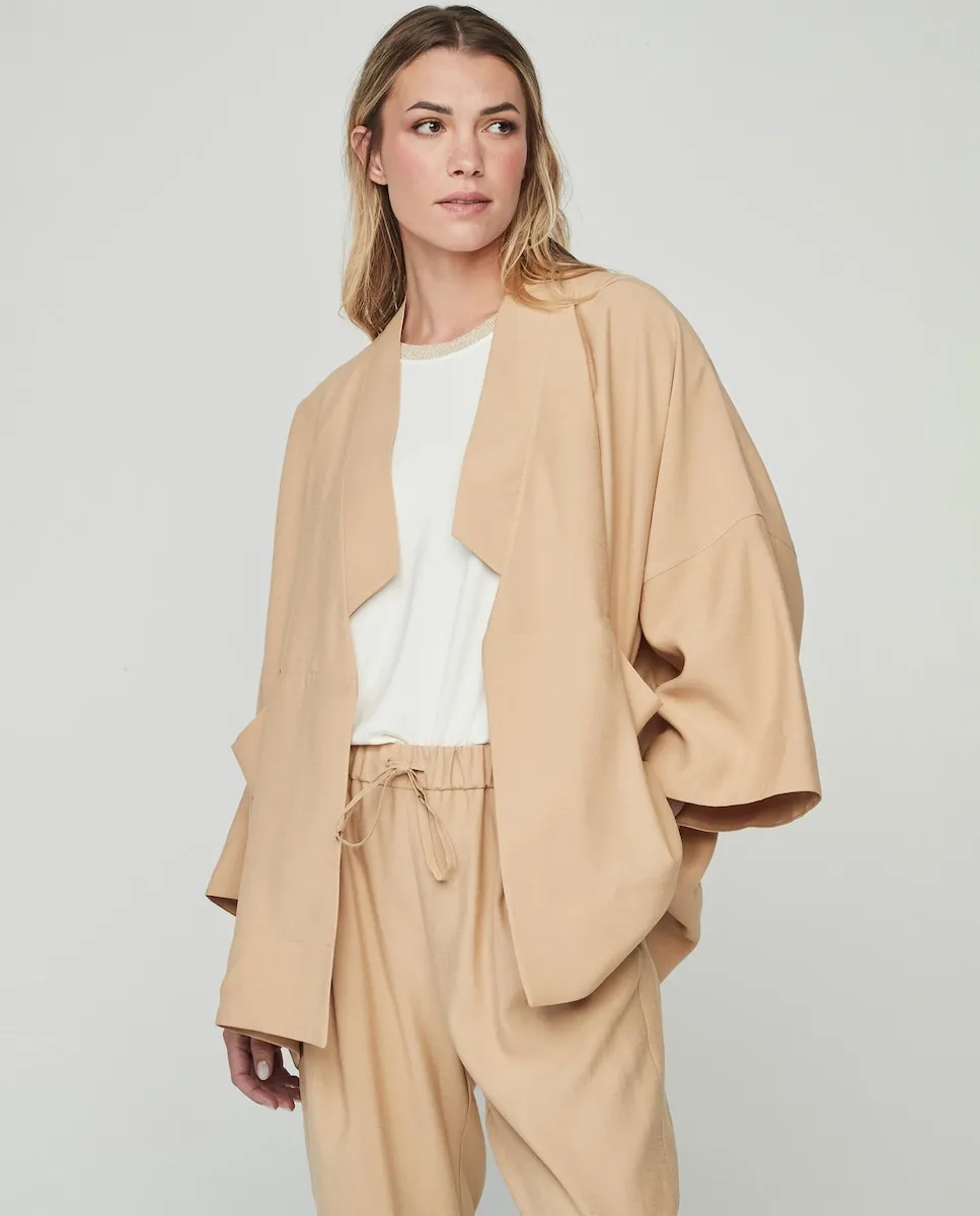 

Короткое женское кимоно из вискозы & Me Unlimited, цвет Camel