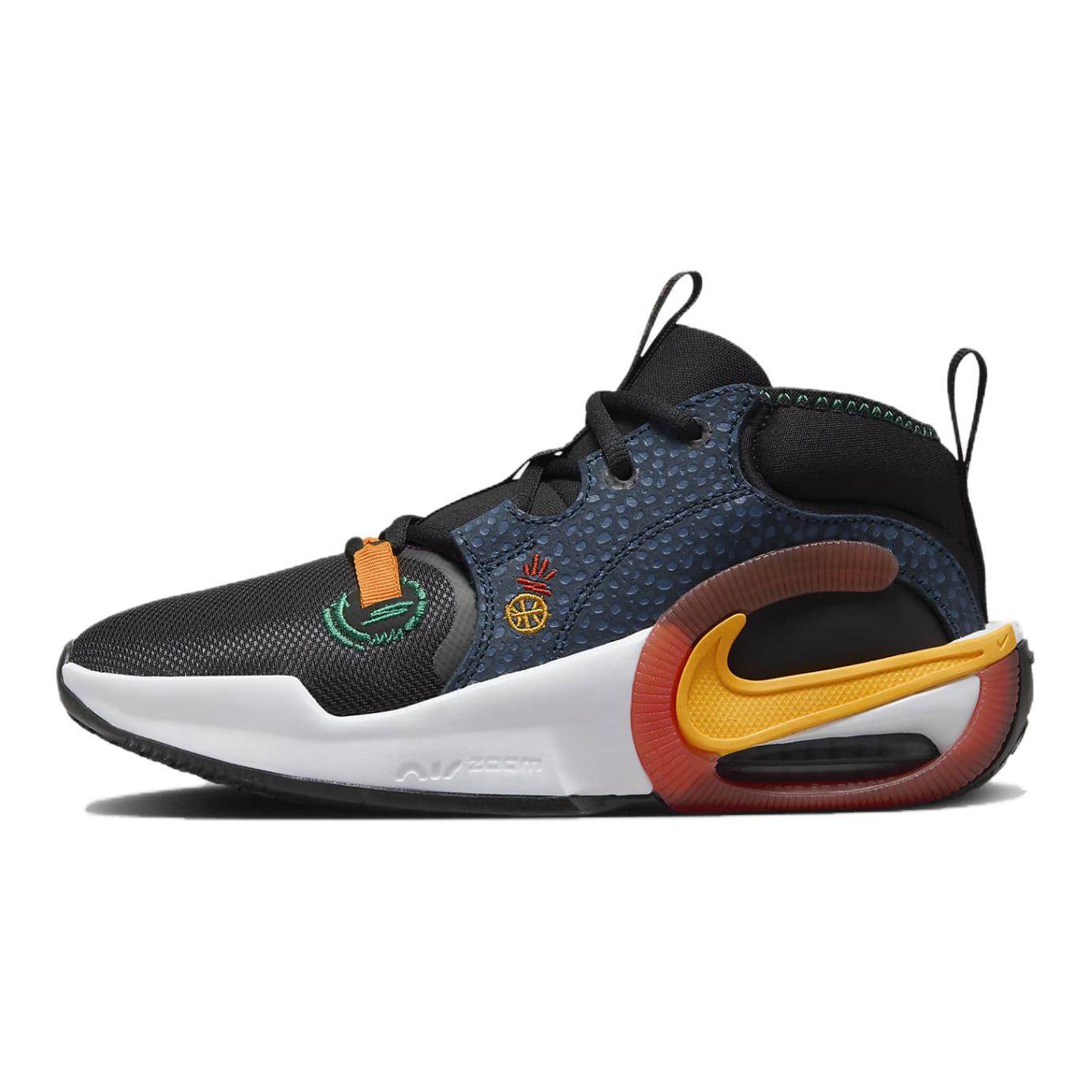 

Nike Баскетбольные кроссовки Air Zoom Crossover 2 SE с противоскользящей подошвой и амортизаторами, среднего размера, цвет черный, синий