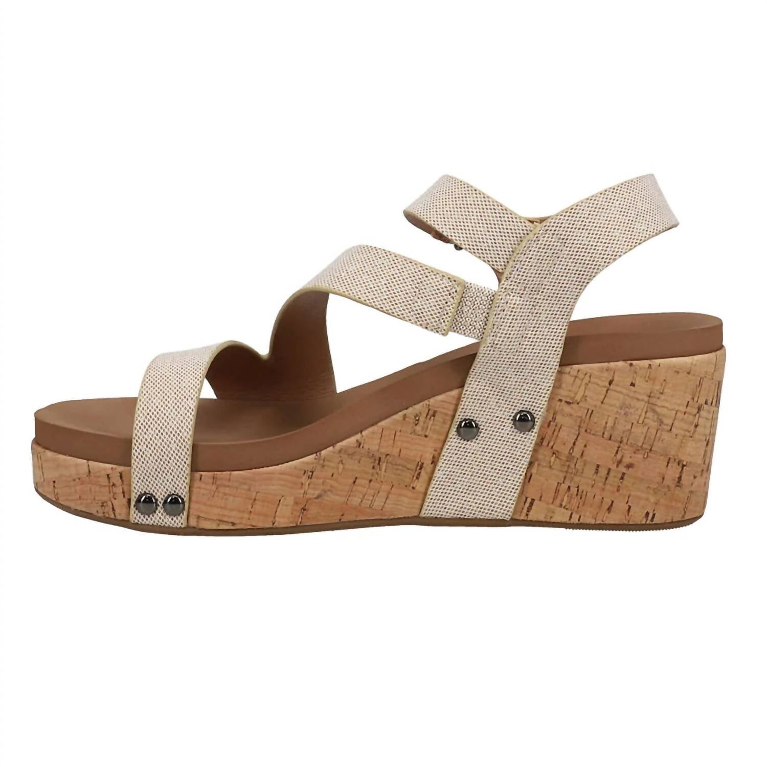 Женская весенняя танкетка с золотым отливом Corkys Footwear