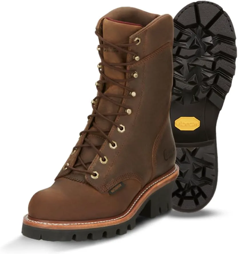 

Защитные рабочие сапоги Chippewa Super DNA 9" с водонепроницаемой мембраной - модель EH с усиленным носком - противоскользящие и термоустойчивые рабочие ботинки - из кожи полного зерна - с амортизирующим воротником T-Bar