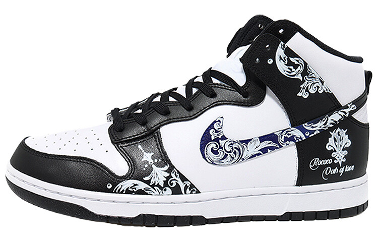 

Кастомизированные кроссовки Nike Dunk Skateboarding Shoes Men, черный/белый