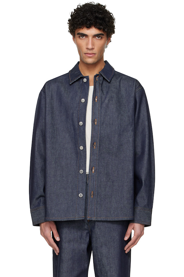 

A.P.C. Японская джинсовая куртка темно-синего цвета