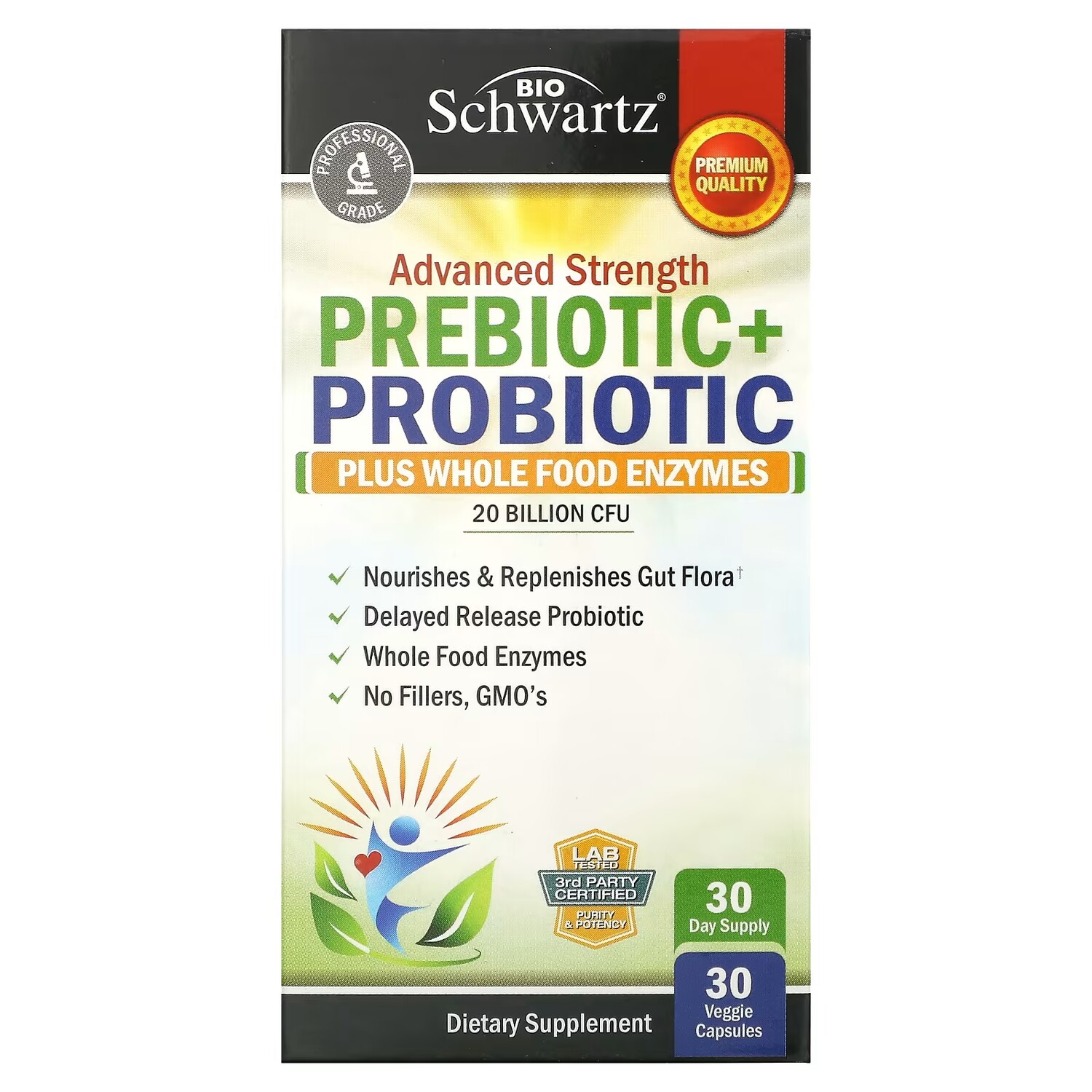 

Пребиотик BioSchwartz Advanced Strength для кишечника, 30 капсул
