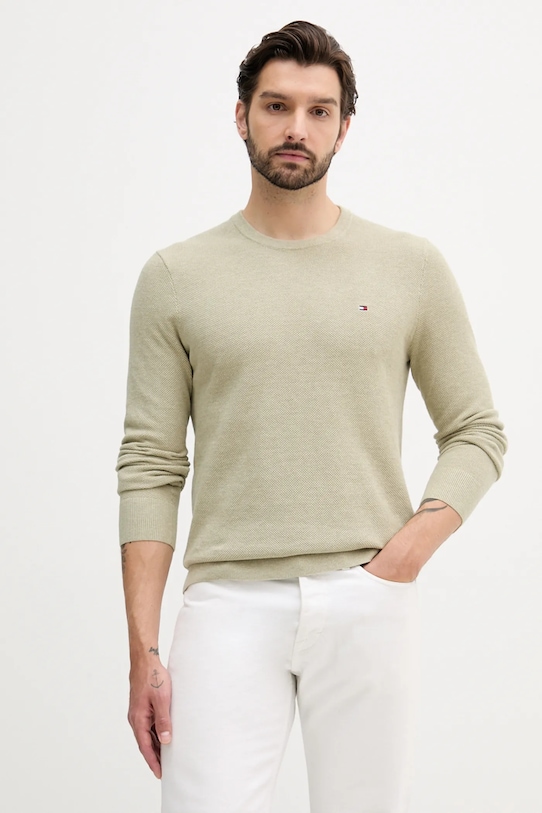 

Хлопковый свитер Tommy Hilfiger, зеленый