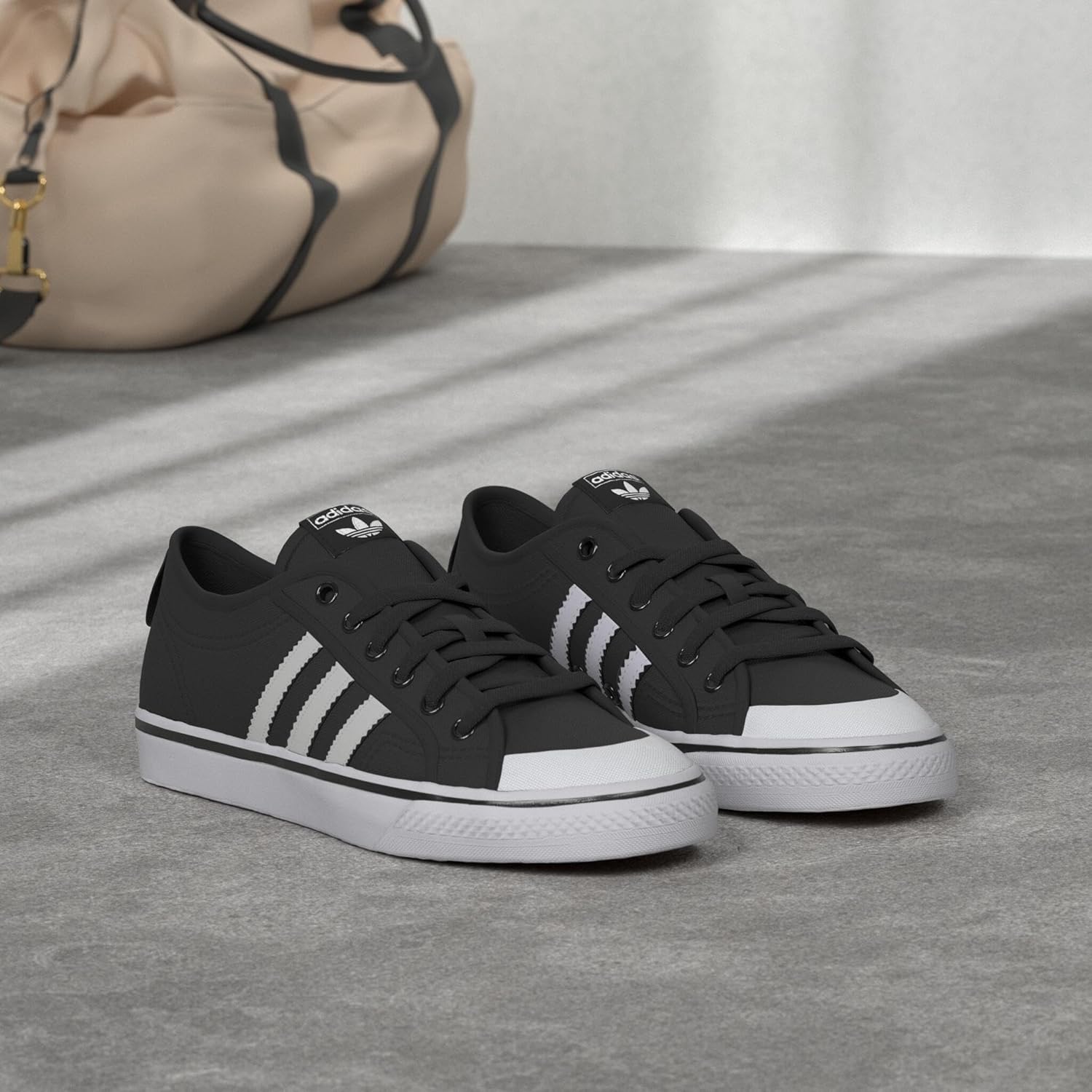 Мужские кроссовки Adidas Nizza Adidas Originals, черно-белый — фото 2
