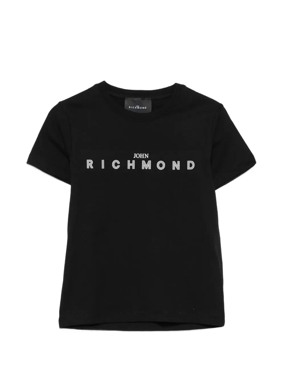 Футболка с круглым вырезом и короткими рукавами John Richmond Junior, черный