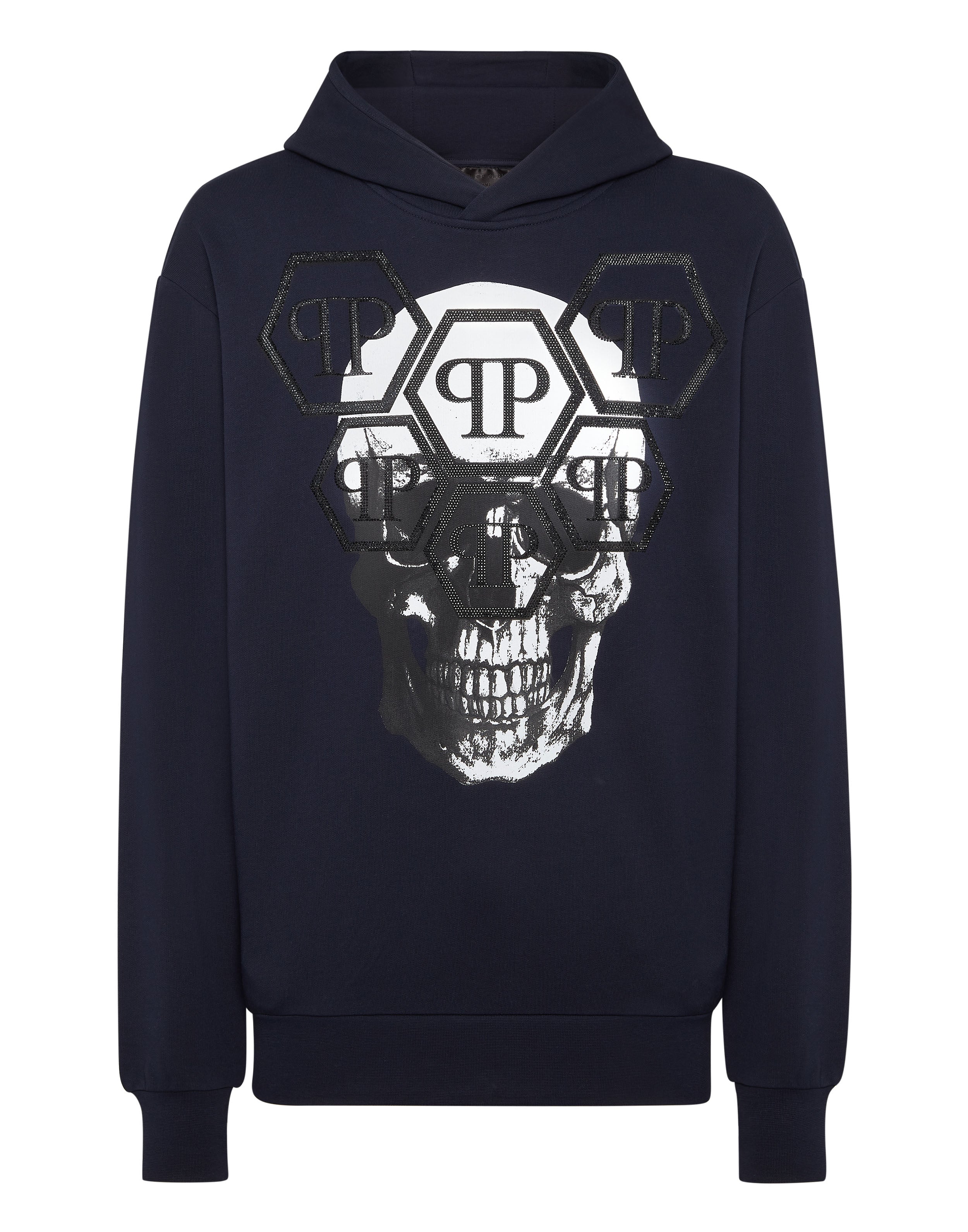 

Толстовка с капюшоном LS Skull PHILIPP PLEIN, темно-синий