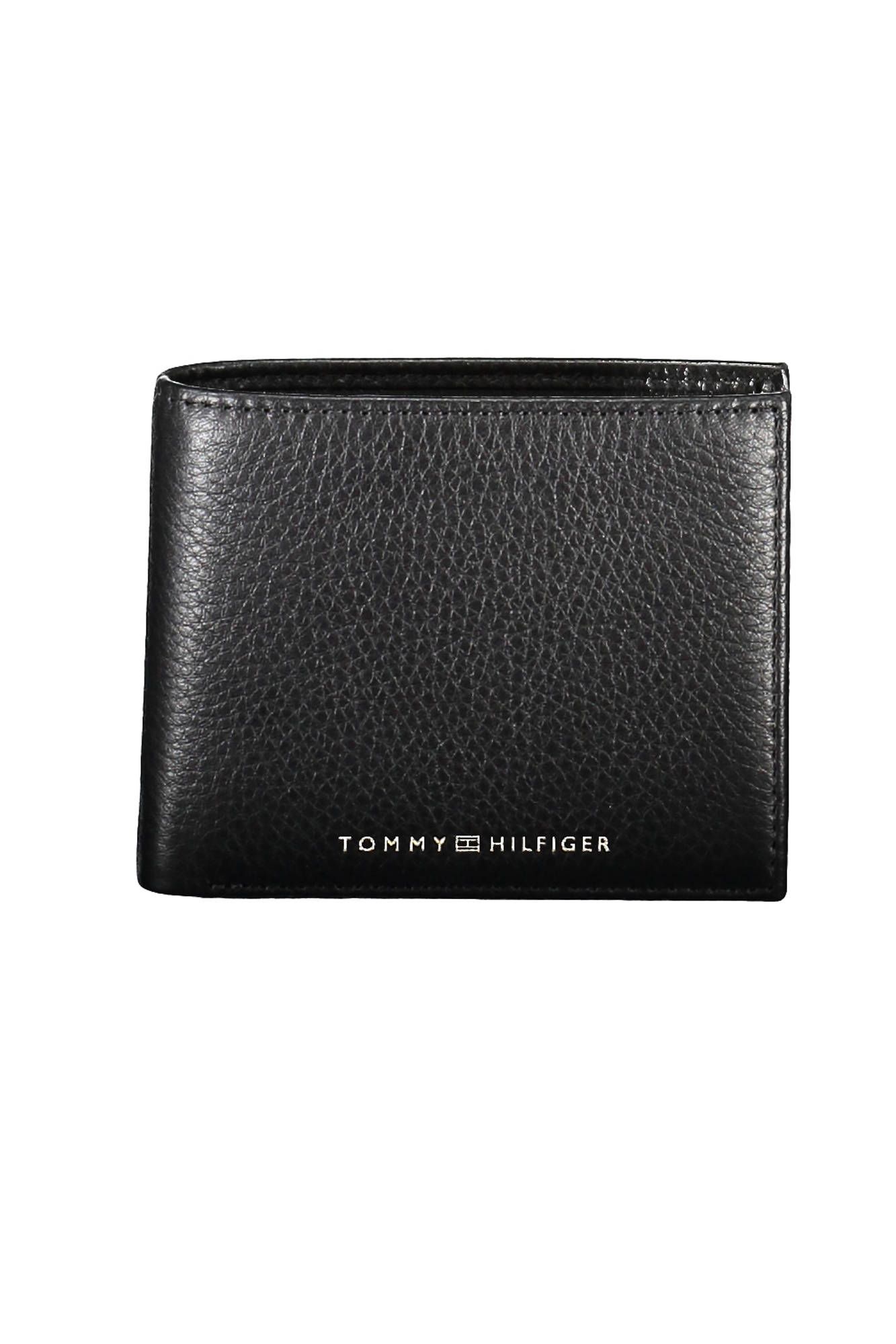 

Черный кожаный мужской кошелек Tommy Hilfiger