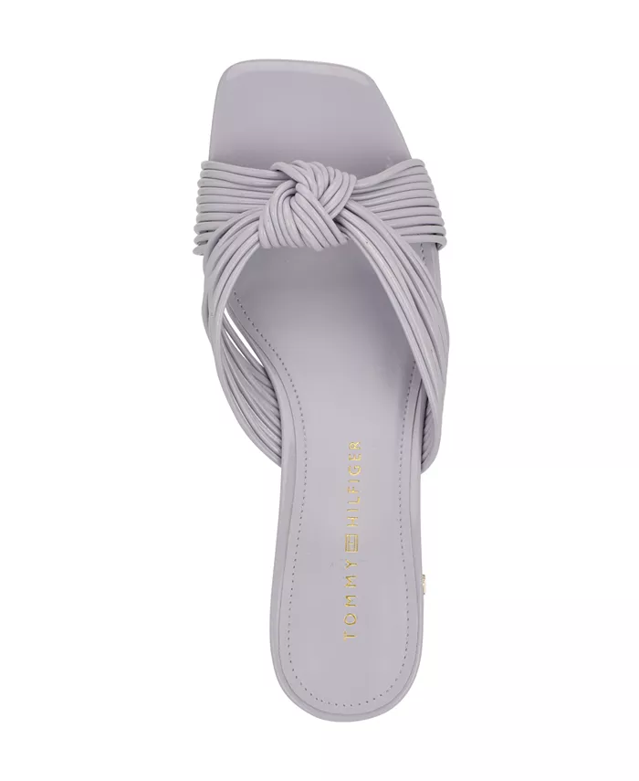 Женские босоножки Philie Knotted Crisscross Block Cab Tommy Hilfiger, фиолетовый — фото 3