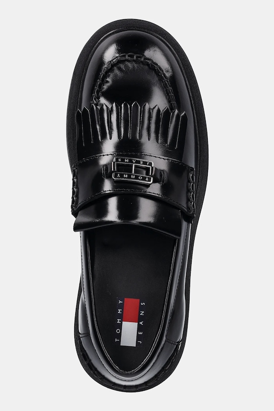 Кожаные мокасины TJW FRINGES LOAFER Tommy Jeans, черный — фото 4