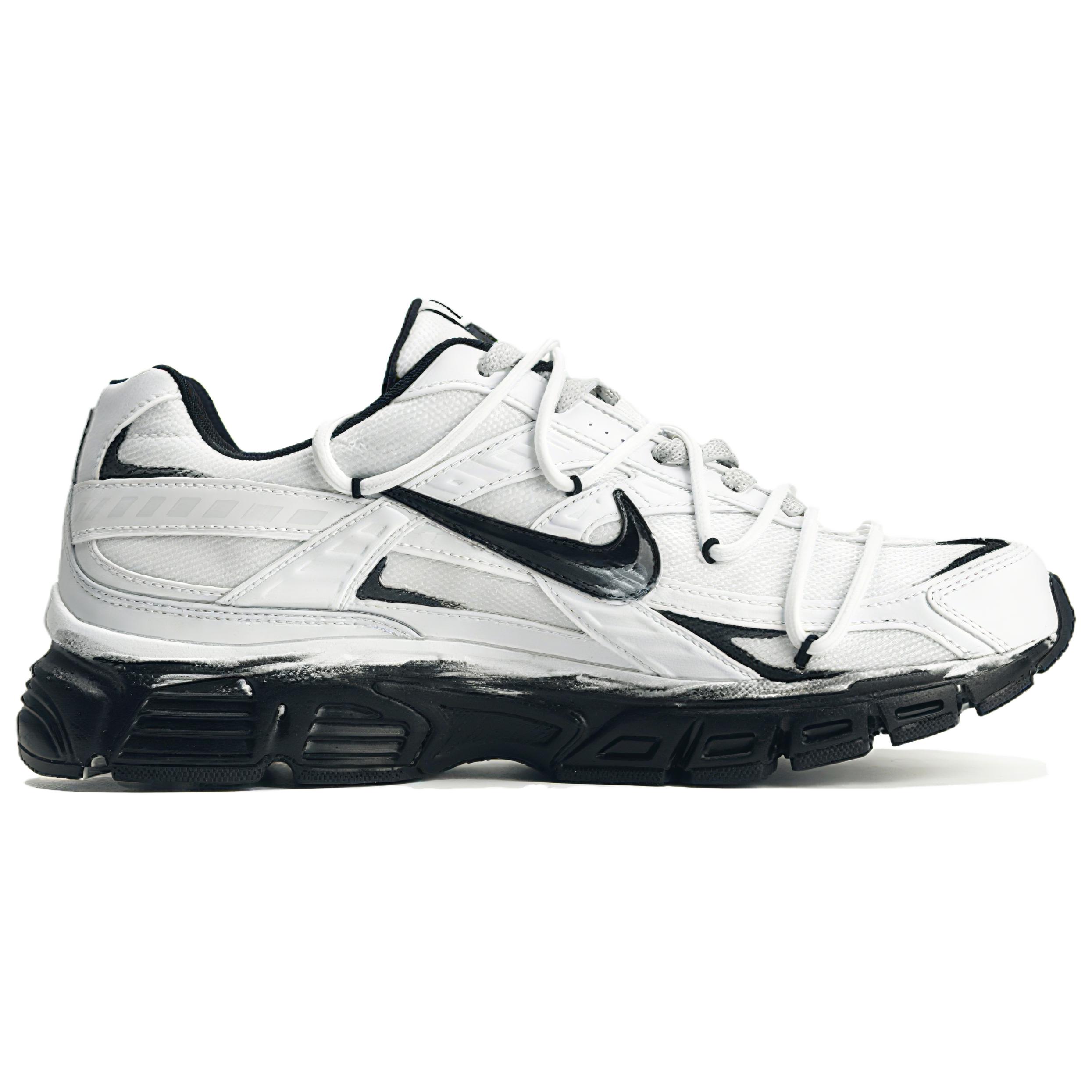 Nike Инициатор устойчивые к истиранию дышащие низкие кроссовки для бега унисекс черно-белые, цвет Black White — фото 2