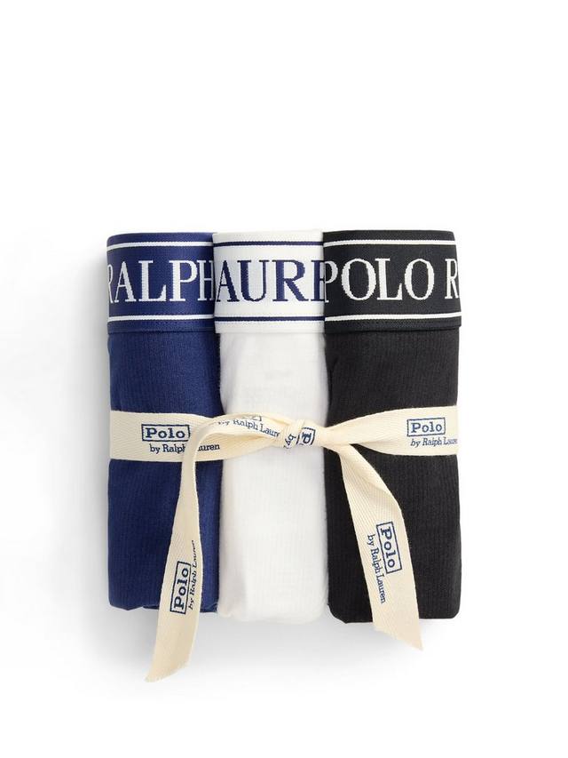 

Поли высокие танга трусики Ralph Lauren, Pack of 3, White/Onyx/Navy