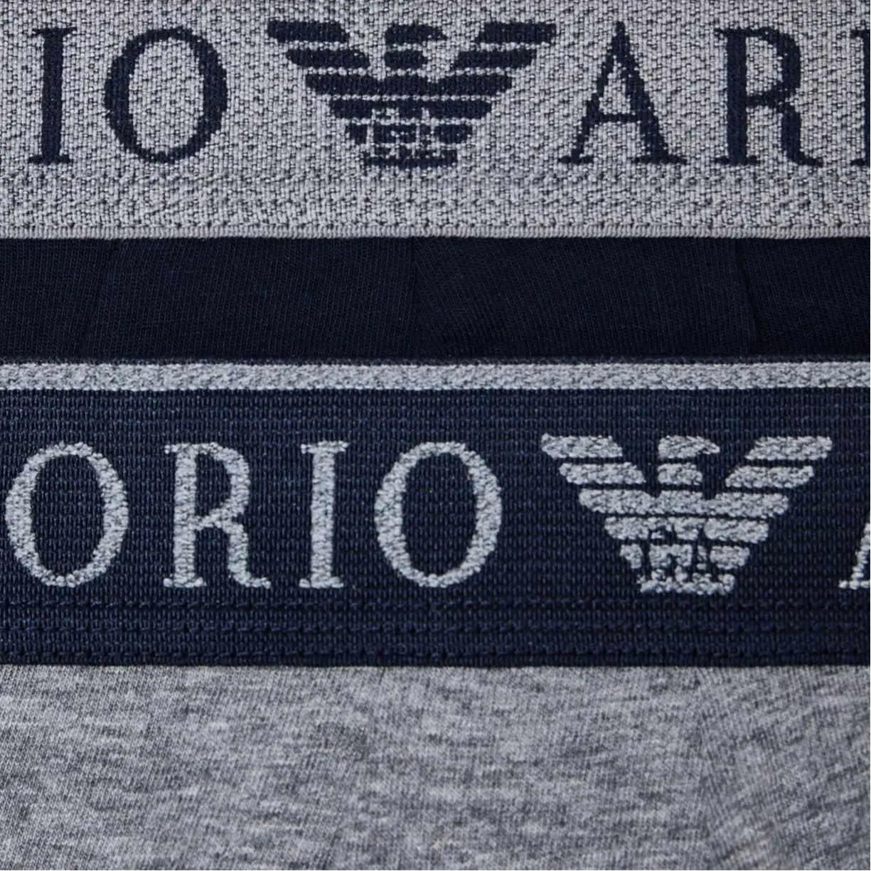 Двухкомплектные боксеры Endurance Logo EMPORIO ARMANI, 2 Pack (серый+синий) — фото 4