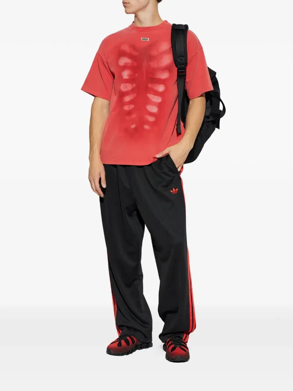 Свободные спортивные брюки Adicolor с боковыми полосками Adidas, черный — фото 2