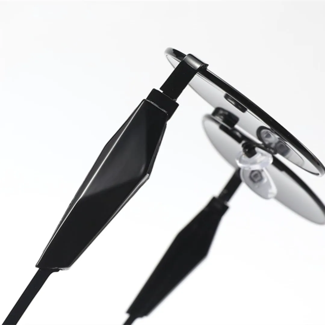 

Круглые солнцезащитные очки для женщин с большой овальной оправой и защитой от УФ-излучения UV400, подходят для повседневного ношения UATXTAU, Black Gray