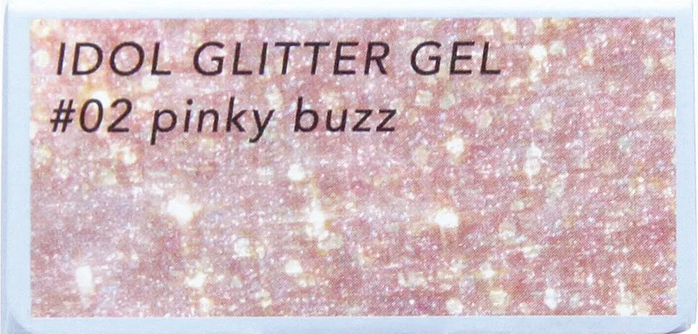 Гель для ногтей с блестками Mish Blue Min Idol Glitter Gel 02 Pinky Buzz, 1 шт — фото 3