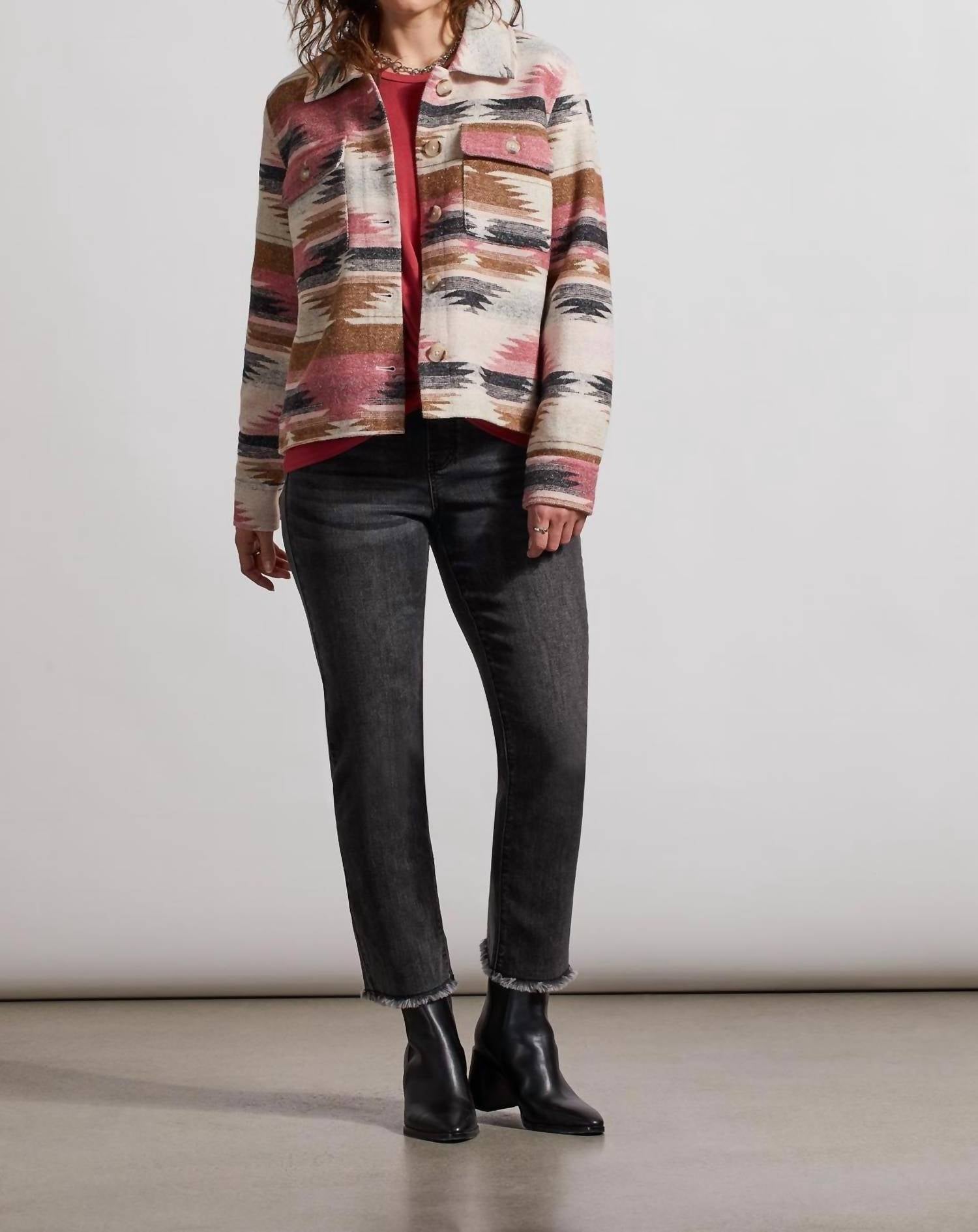 

TRIBAL Укороченные прямые брюки Audrey Pull On, цвет «камень-черный»