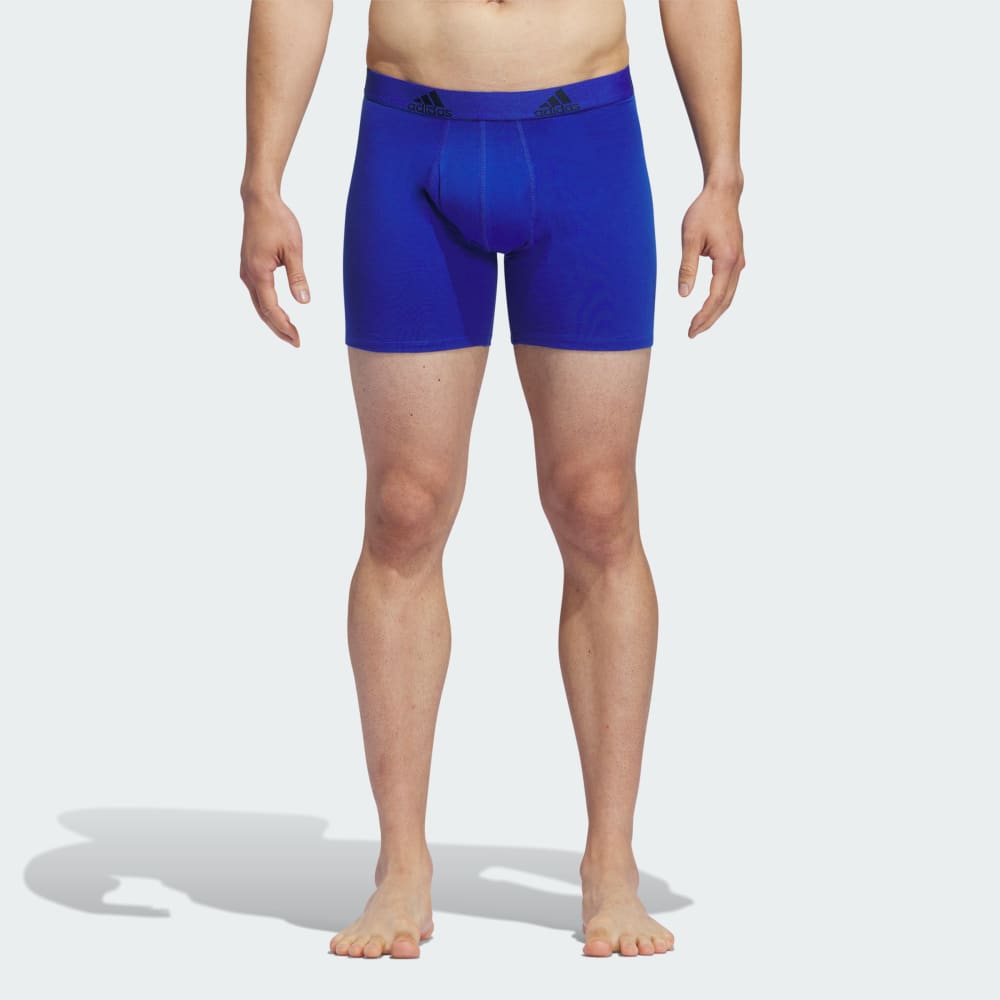 

Боксеры Adidas Stretch Cotton 3-Pack Boxer Briefs, цвет Blue/Onix/Legend Ink
