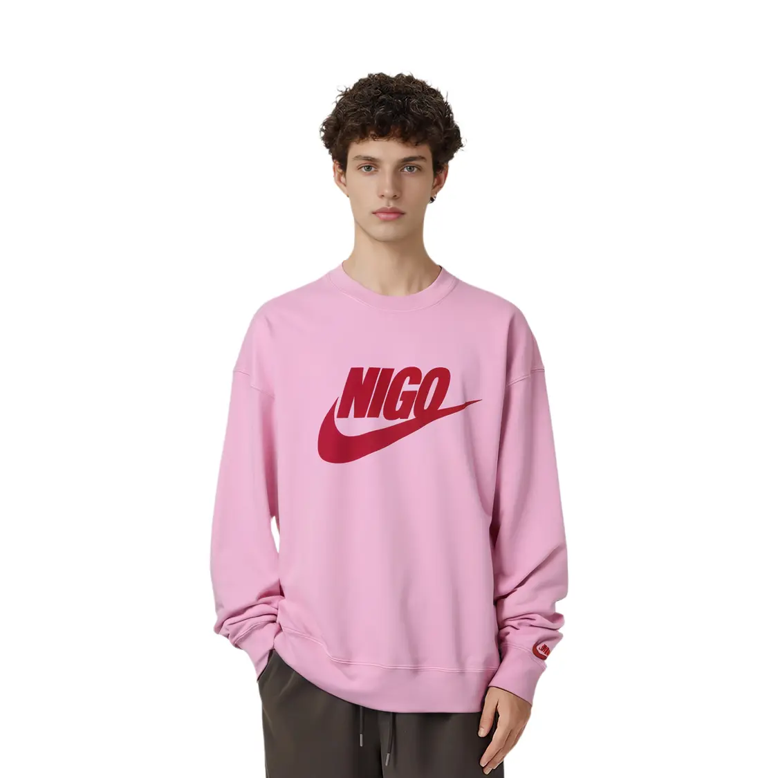 Флисовая толстовка Nike X Nigo Nrg, розовая — фото 4