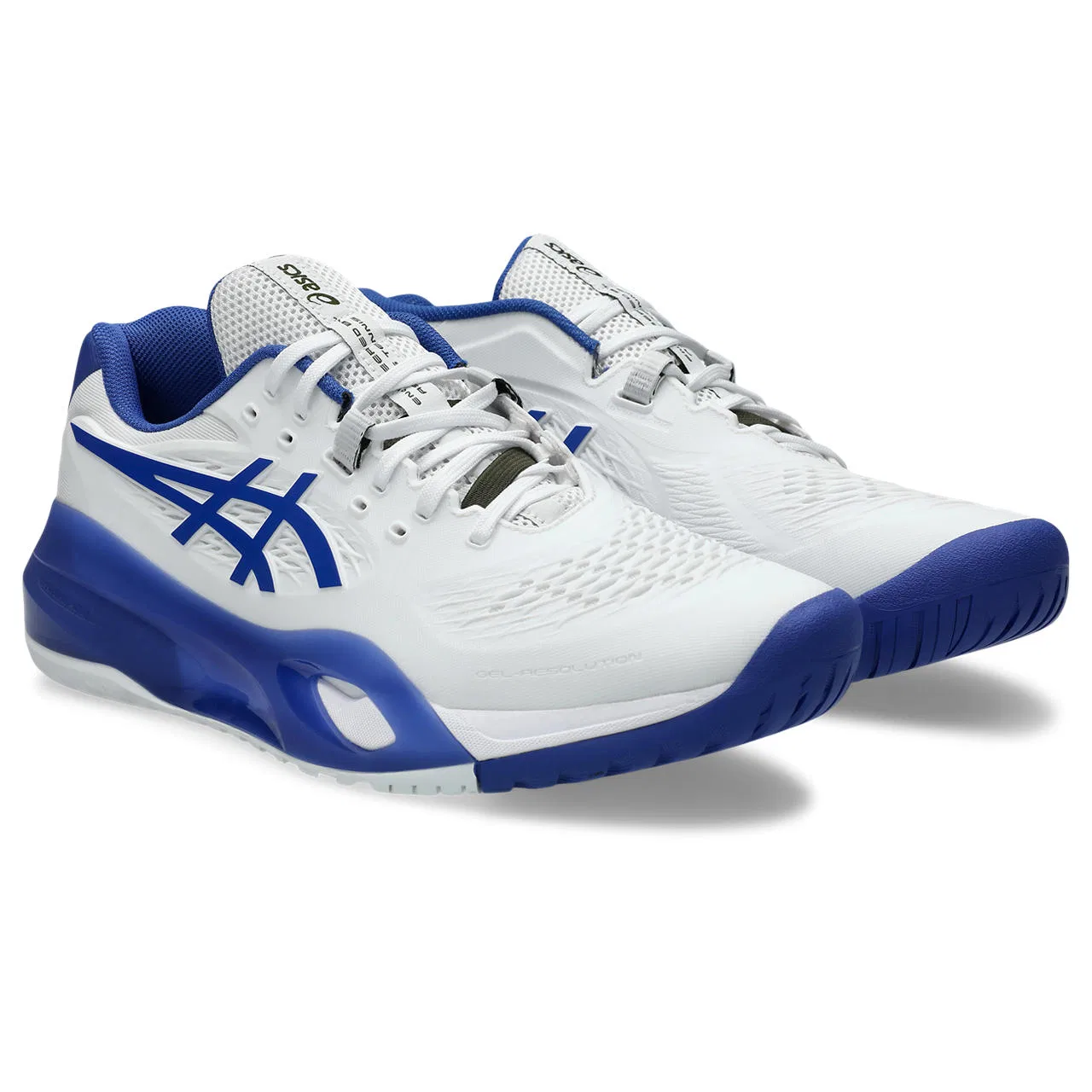 Мужские кроссовки для тенниса «GEL-Resolution 10» от ASICS, White/Dark Cobalt