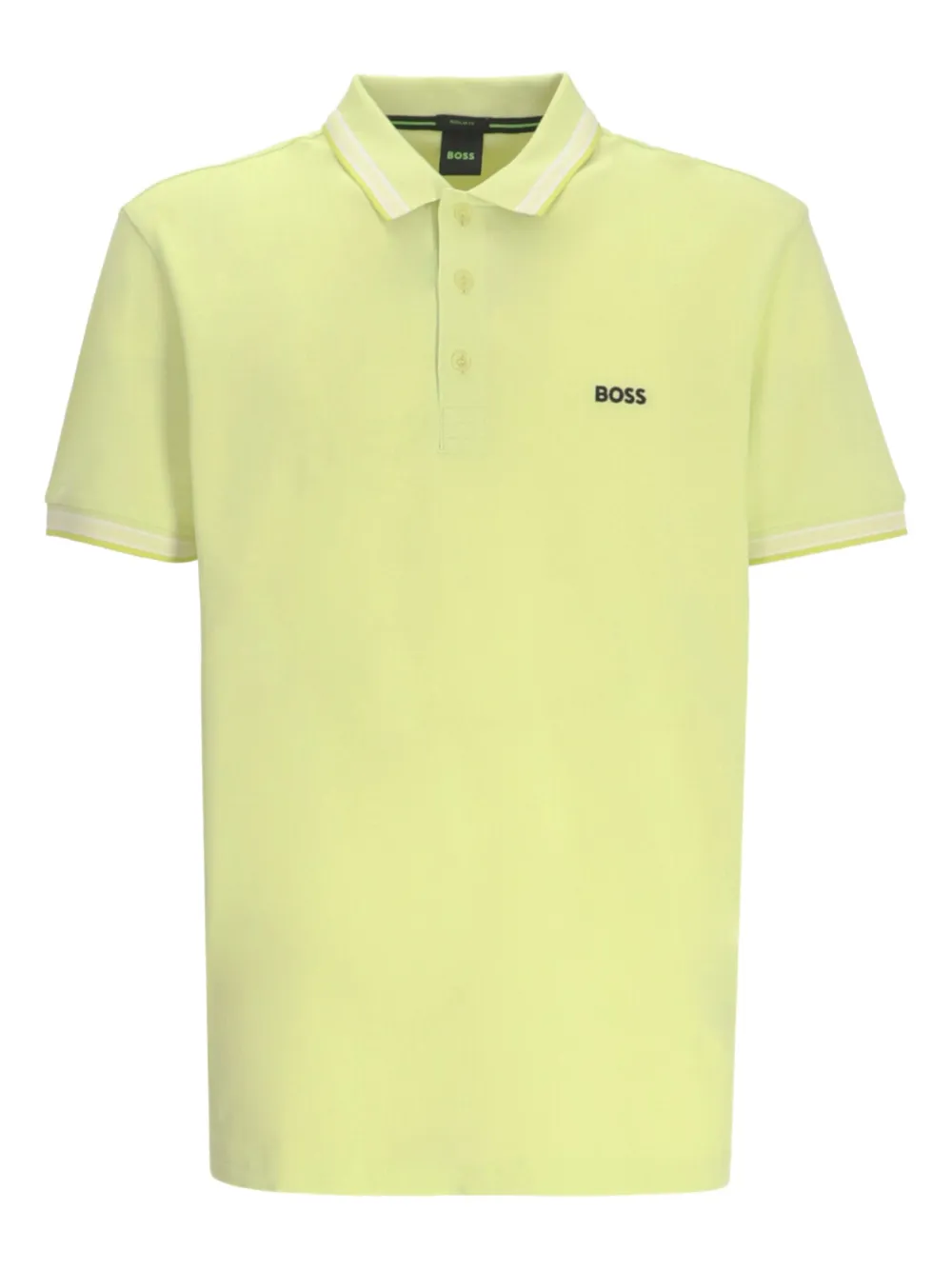 

Рубашка поло с отделкой в полоску BOSS, желтый