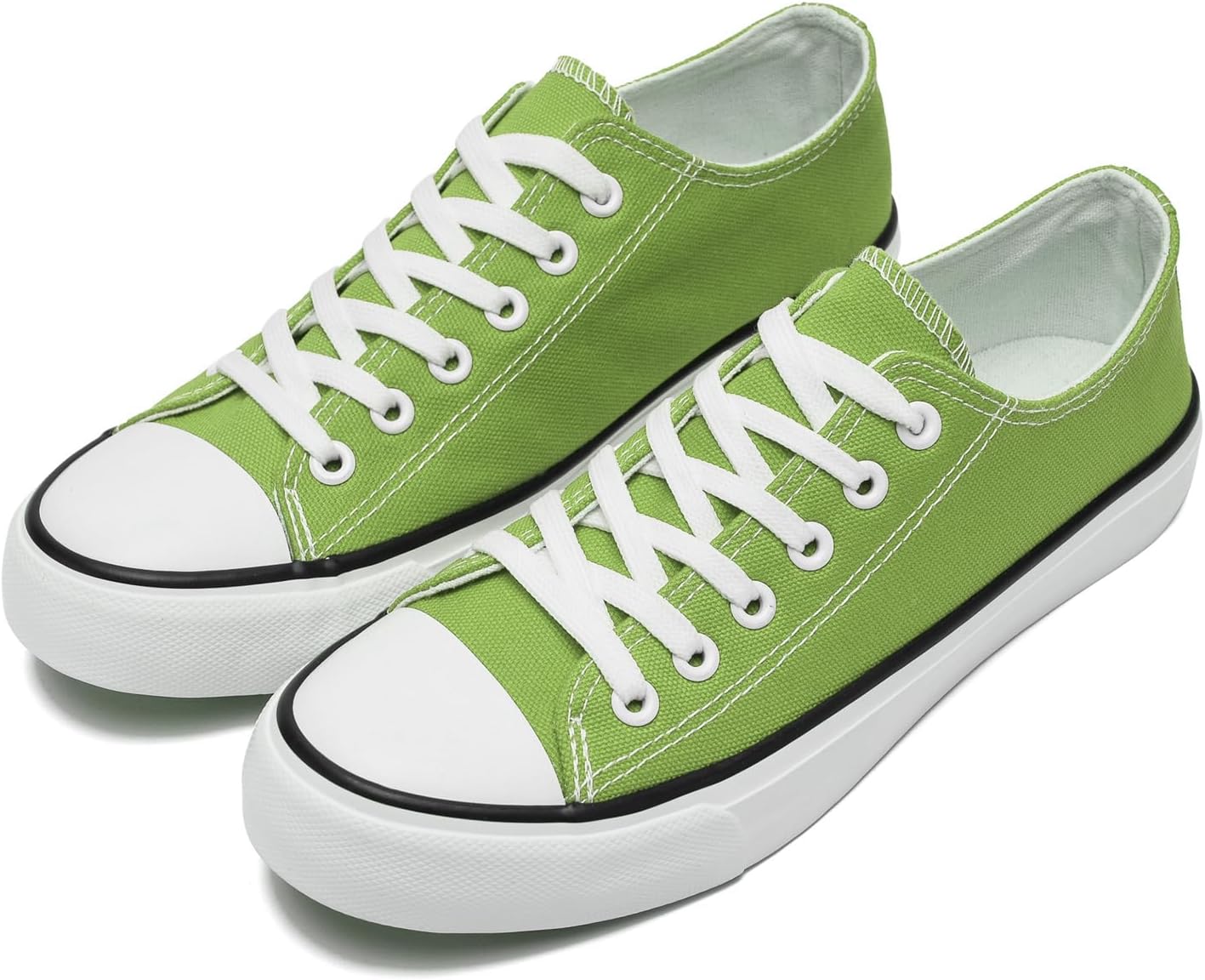 

Кеды на холщовой основе rosyclo для женщин и мужчин, низкие кеды на шнуровке, модные, удобные, классические повседневные теннисные и прогулочные обувь для женщин, светло-зеленый