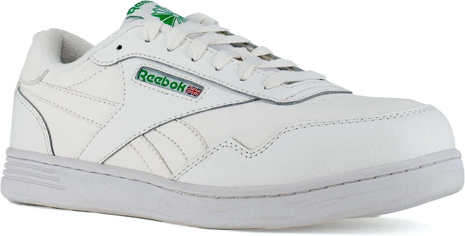 

Женские рабочие кроссовки Reebok Work Club MEMT Work Sneaker Composite Toe Oxford, белый/зеленый