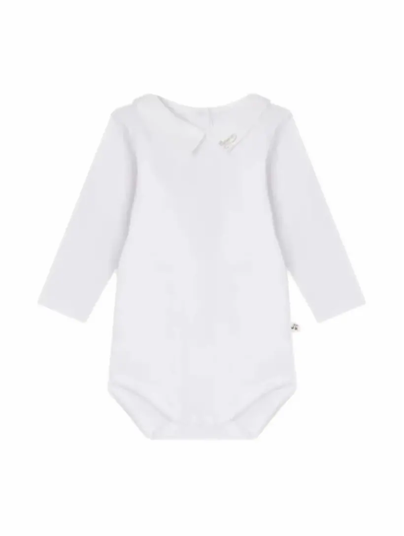 

Хлопковое боди Septembre Onesie Bonpoint, белый