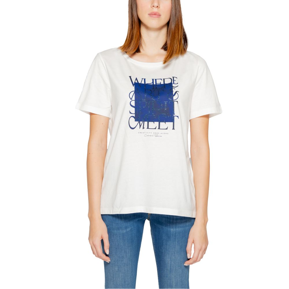 

Белые хлопковые топ и футболка Street One