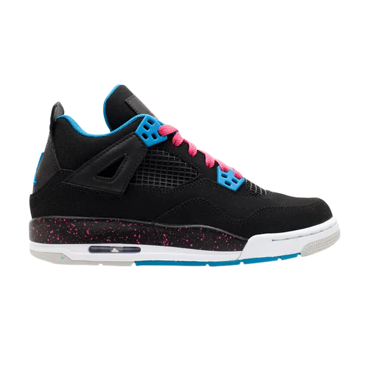 

Кроссовки Air Jordan 4 Retro GS 'Black Vivid Pink', черный