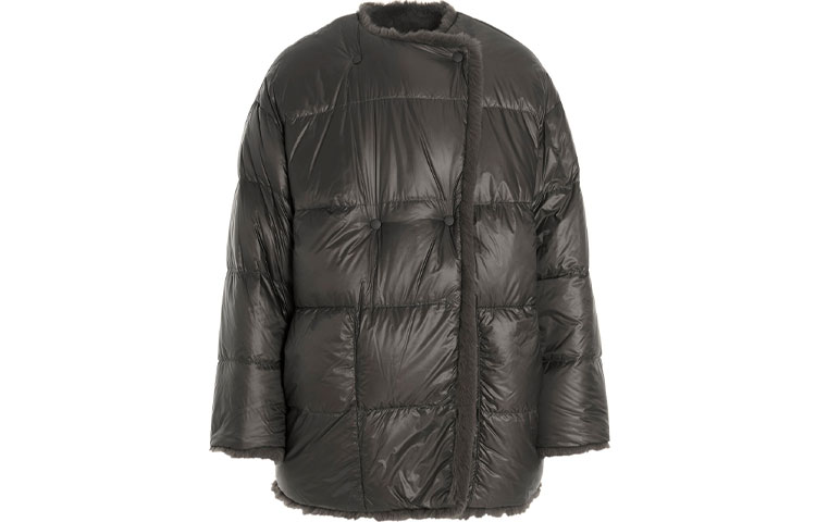 

MONCLER GENIUS Серая пуховая куртка женская, Mud Brown
