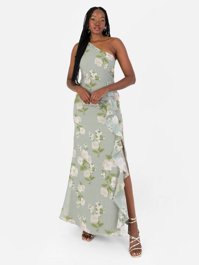 

Асимметричное макси-платье с водопадом Anaya With Love, цвет Sage Floral Print