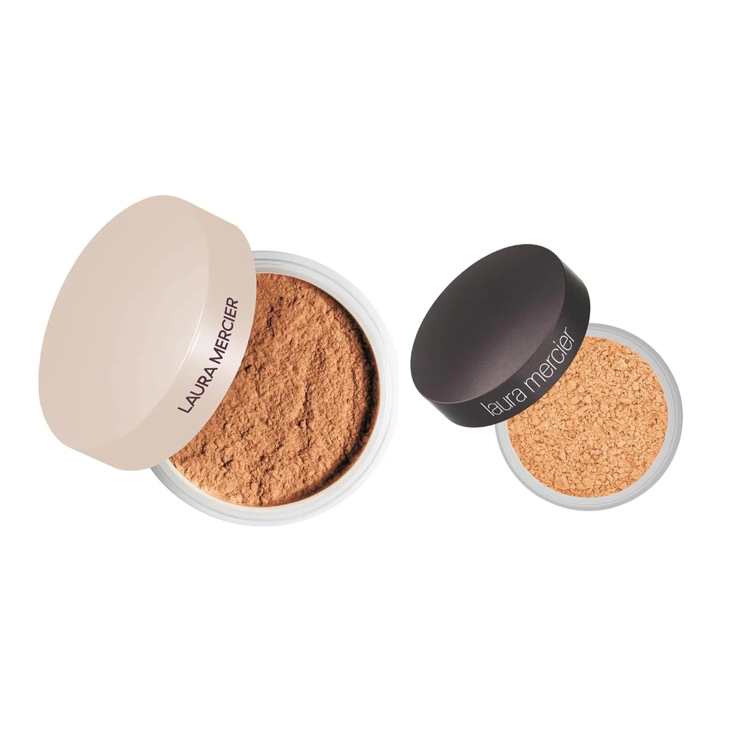 Рассыпчатая полупрозрачная фиксирующая пудра без талька Laura Mercier Ultra-Blur в оттенке Medium Deep и осветляющая пудра для области под глазами Secret Brightening Powder в оттенке 2 (набор).